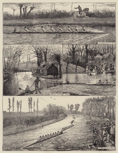 La course de bateaux universitaires - Percy Macquoid